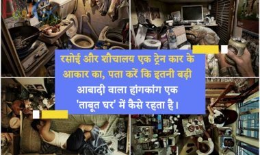 रसोई और शौचालय एक ट्रेन कार के आकार का, पता करें कि इतनी बड़ी आबादी वाला हांगकांग एक 'ताबूत घर' में कैसे रहता है।