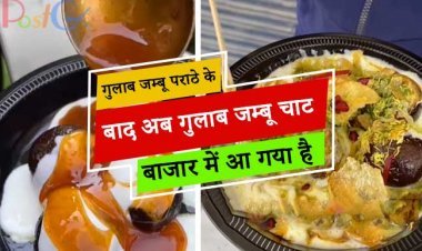 गुलाब जम्बू पराठे के बाद अब गुलाब जम्बू चाट बाजार में आ गया है, इस अजीबोगरीब डिश पर लोगों का रिएक्शन आया.